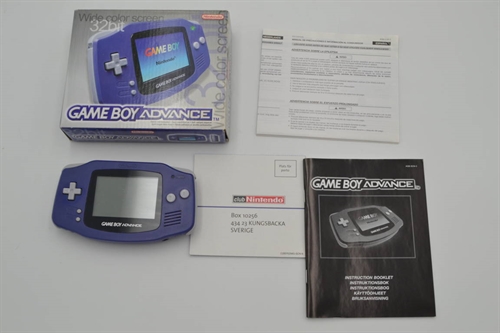 Gameboy Advance - Indigo - I æske - Konsol - SNR AC13524233 (B Grade) (Genbrug)